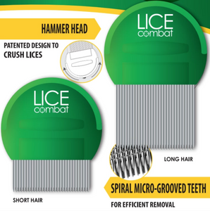 LICE COMBAT HAMMER-HEAD COMBS:  2 combs, 2 sizes